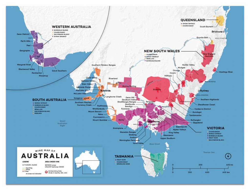 Australija – vinski regioni
